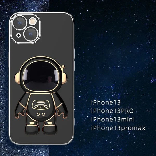 6D Plating Astronaut Hidden Stand Case Cover pour iPhone