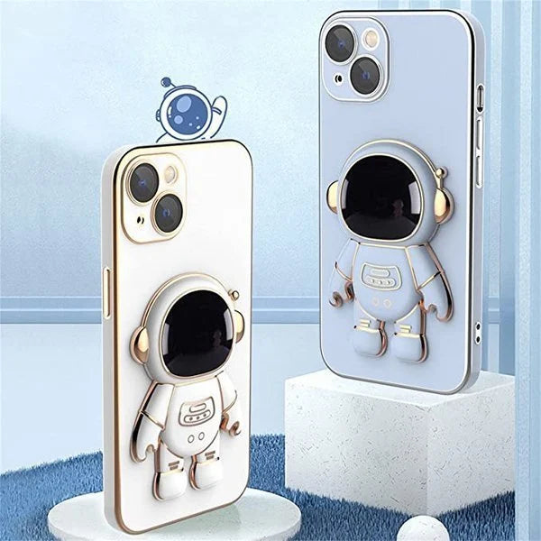 6D Plating Astronaut Hidden Stand Case Cover pour iPhone