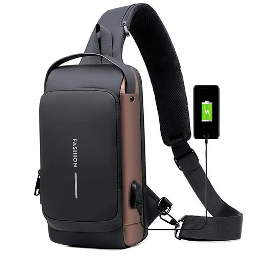 Sangle de sport de chargement USB Sac à bandoulière antivol